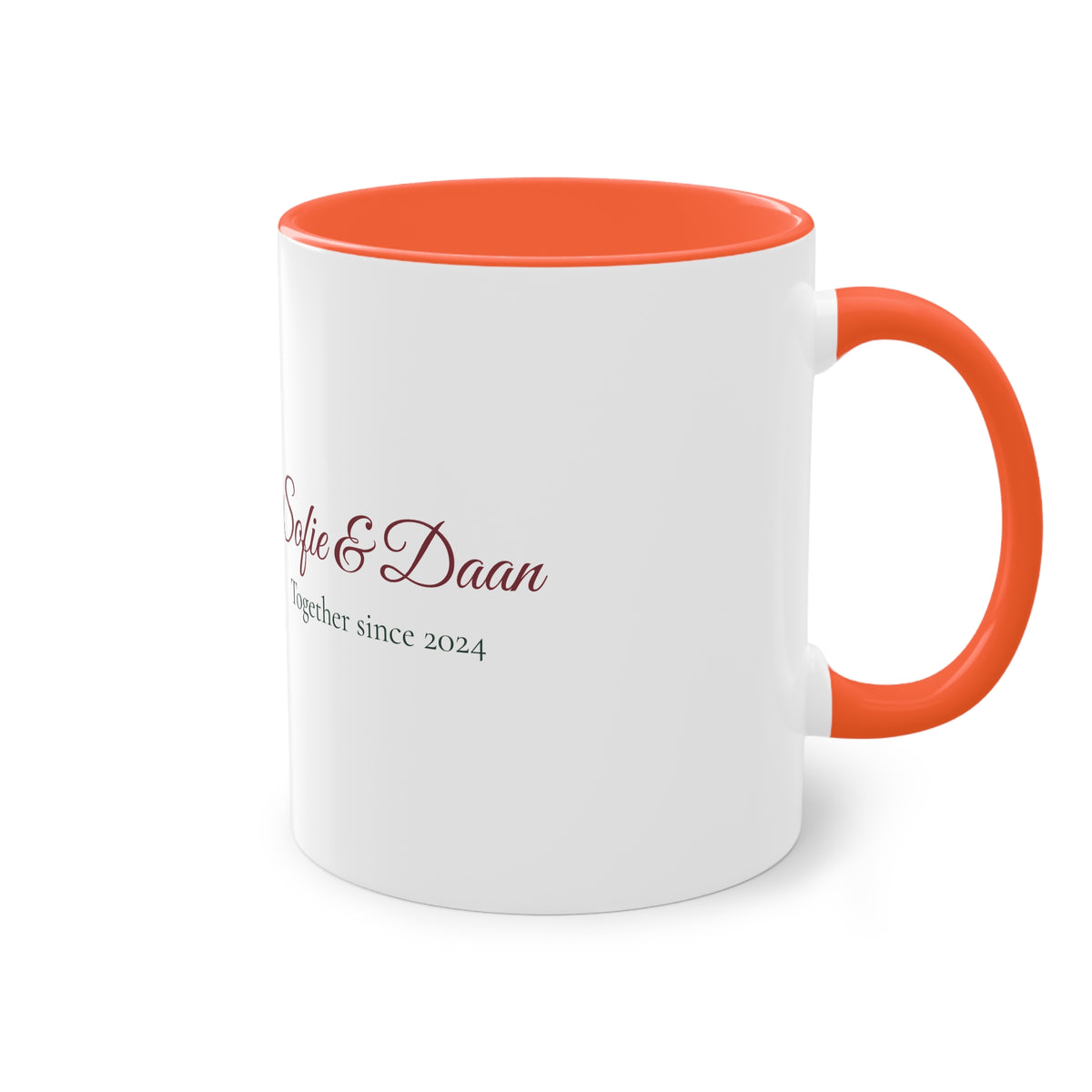 Two of Us — Personalised Couple's Mug with Names & Year
