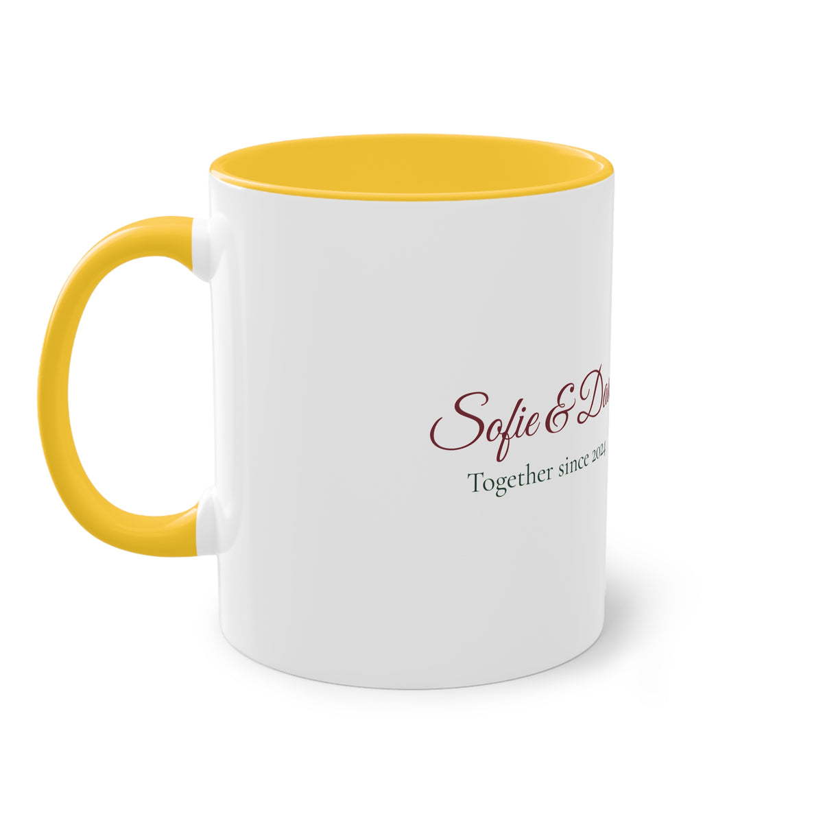 Two of Us — Personalised Couple's Mug with Names & Year