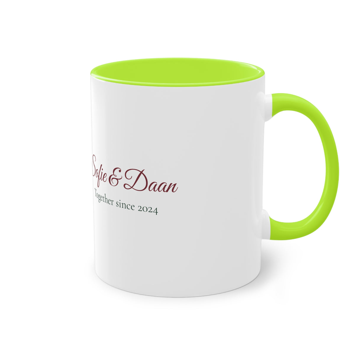Two of Us — Personalised Couple's Mug with Names & Year
