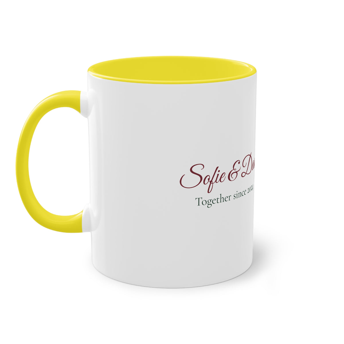 Two of Us — Personalised Couple's Mug with Names & Year