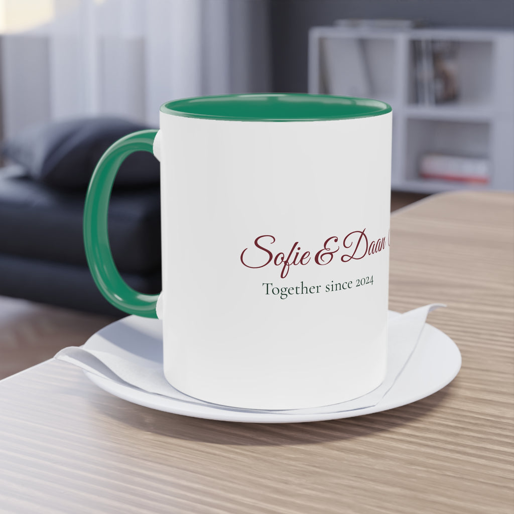 Two of Us — Personalised Couple's Mug with Names & Year