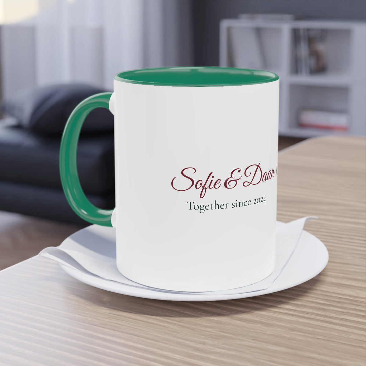 Two of Us — Personalised Couple's Mug with Names & Year
