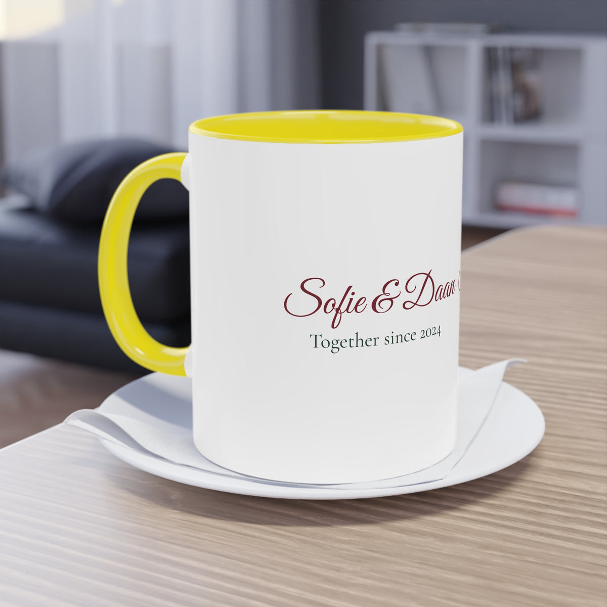 Two of Us — Personalised Couple's Mug with Names & Year