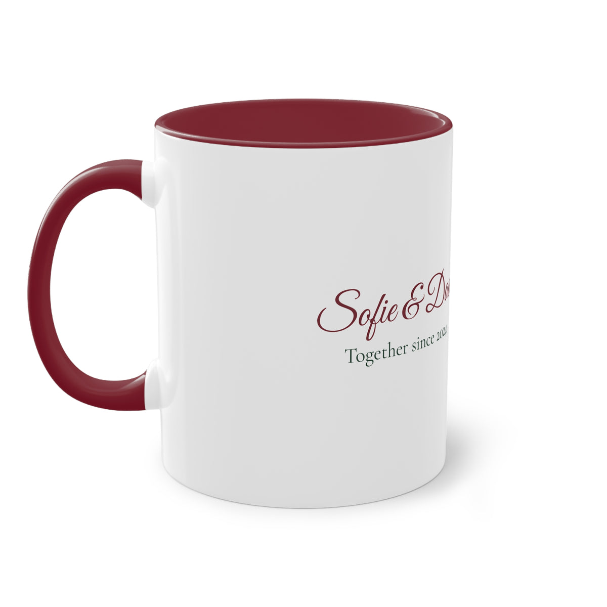 Two of Us — Personalised Couple's Mug with Names & Year
