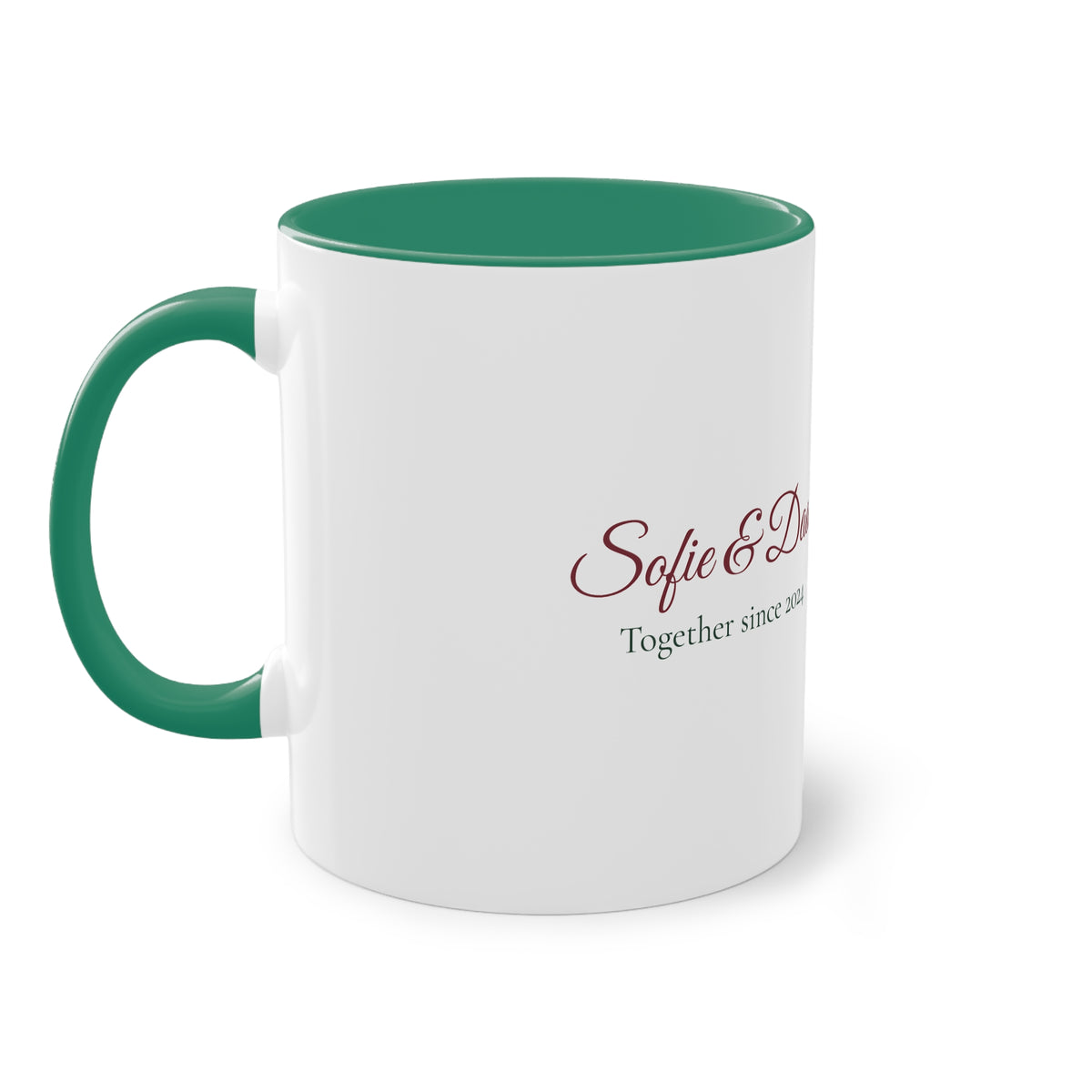 Two of Us — Personalised Couple's Mug with Names & Year