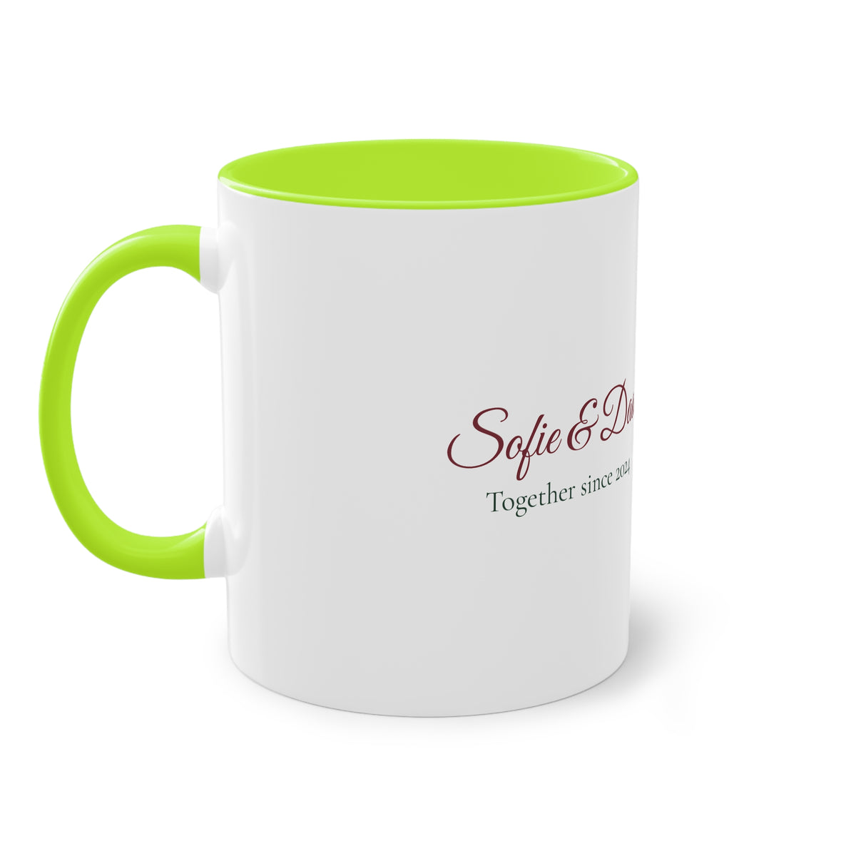 Two of Us — Personalised Couple's Mug with Names & Year