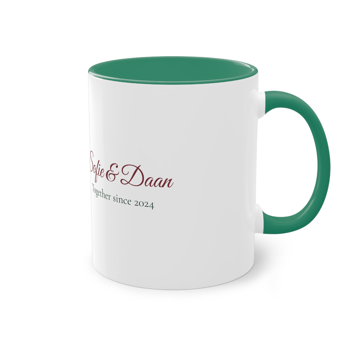 Two of Us — Personalised Couple's Mug with Names & Year