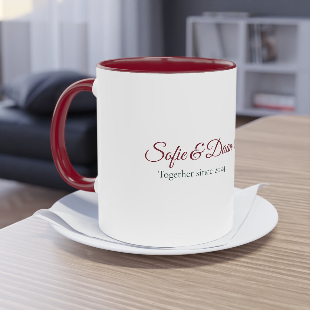 Two of Us — Personalised Couple's Mug with Names & Year